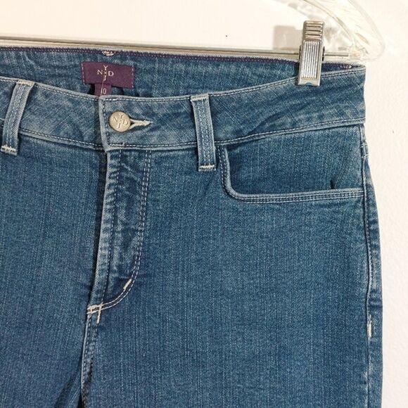 NYDJ Blue Denim Straight Leg Jeans Size 10 - Picture 4 of 13